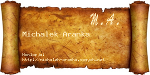 Michalek Aranka névjegykártya